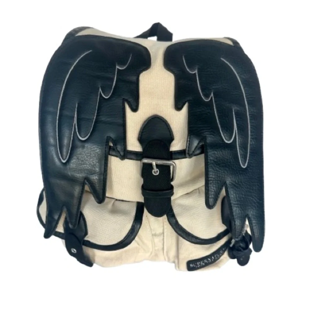 Supernatural Womens Castiel Wings Slouch Backpack Hot Topic Cream Black Angel